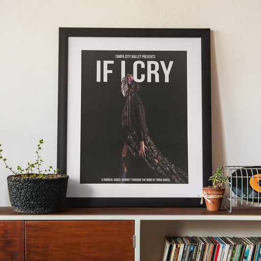 "If I Cry" Frida Kahlo's Themed Framed Poster